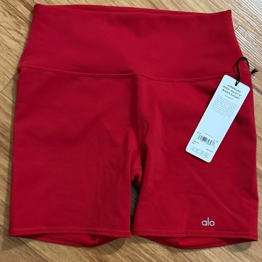 ALO Yoga Women's Bright Red Bike Shorts